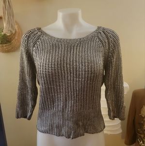 bebe Painted Metallic Sweater